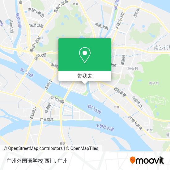 广州外国语学校-西门地图