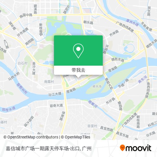 嘉信城市广场一期露天停车场-出口地图