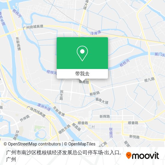 广州市南沙区榄核镇经济发展总公司停车场-出入口地图