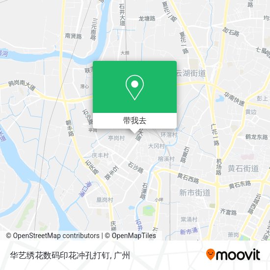 华艺绣花数码印花冲孔打钉地图