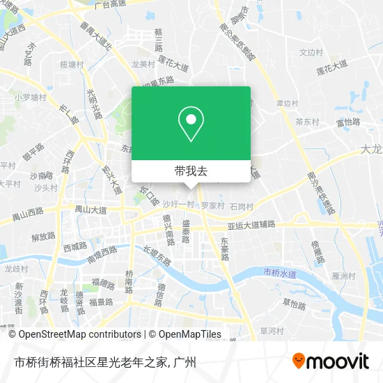市桥街桥福社区星光老年之家地图