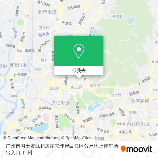 广州市国土资源和房屋管理局白云区分局地上停车场-出入口地图