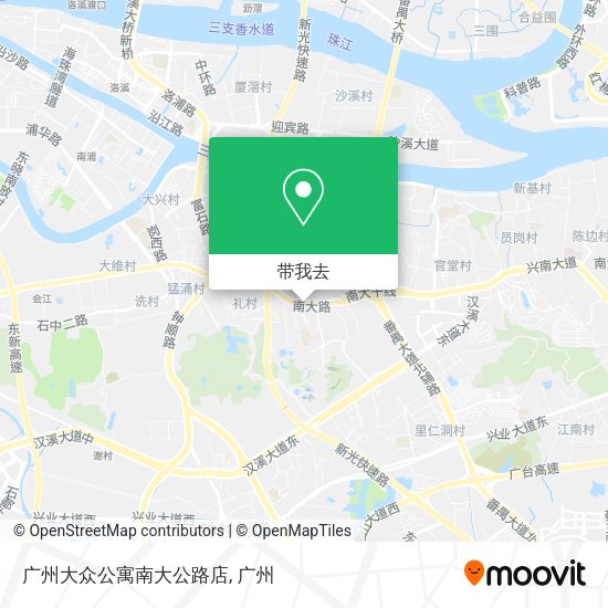 广州大众公寓南大公路店地图
