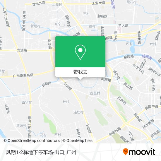 凤翔1-2栋地下停车场-出口地图