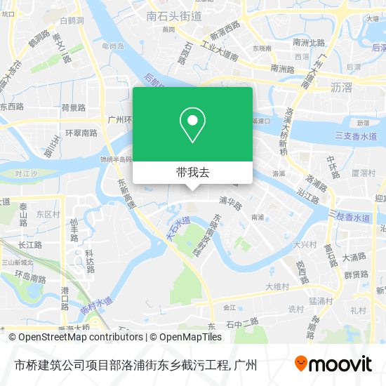 市桥建筑公司项目部洛浦街东乡截污工程地图
