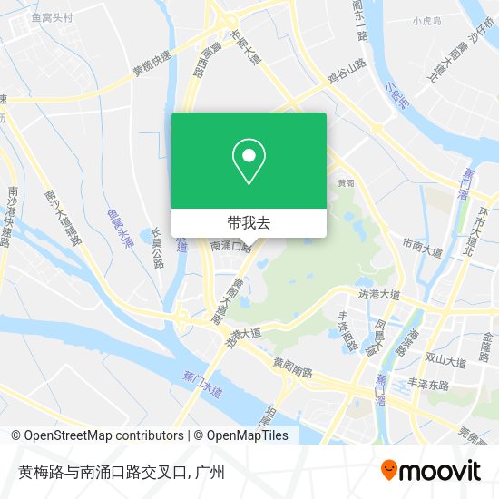 黄梅路与南涌口路交叉口地图