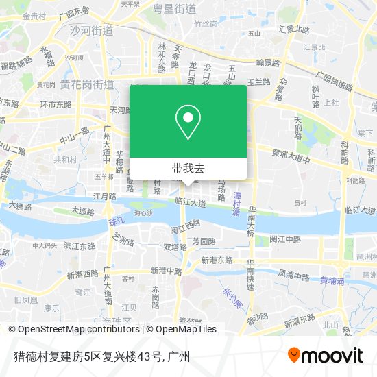 猎德村复建房5区复兴楼43号地图