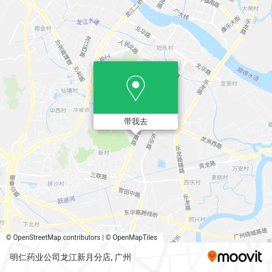 明仁药业公司龙江新月分店地图