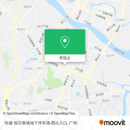 恒捷·假日美域地下停车场-西出入口地图