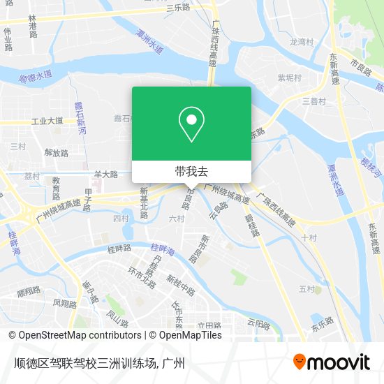 顺德区驾联驾校三洲训练场地图