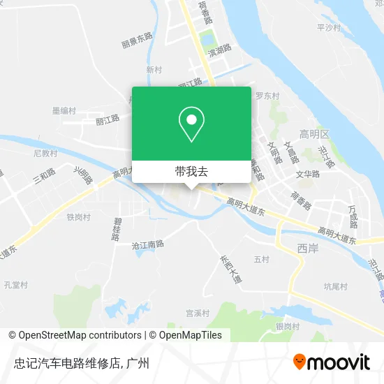 忠记汽车电路维修店地图