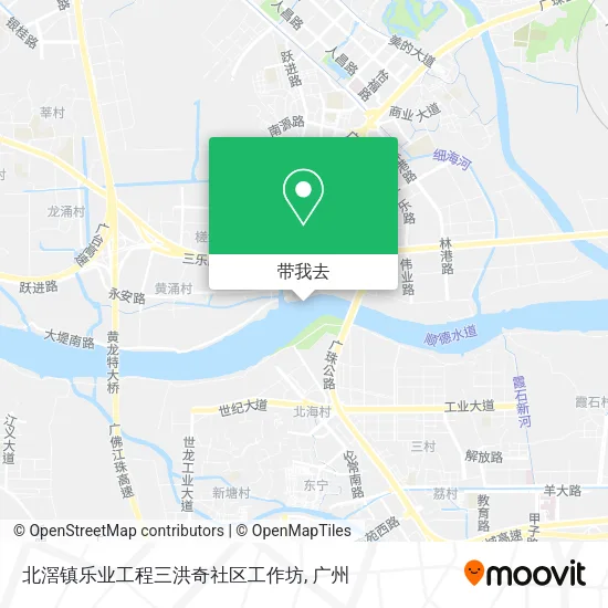北滘镇乐业工程三洪奇社区工作坊地图