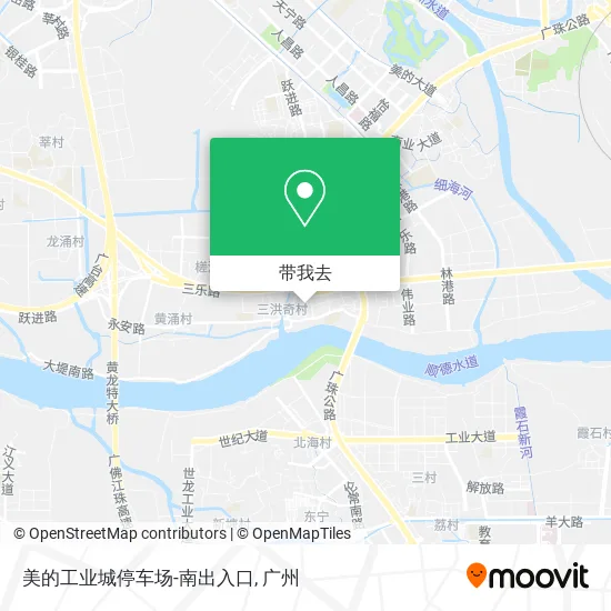 美的工业城停车场-南出入口地图