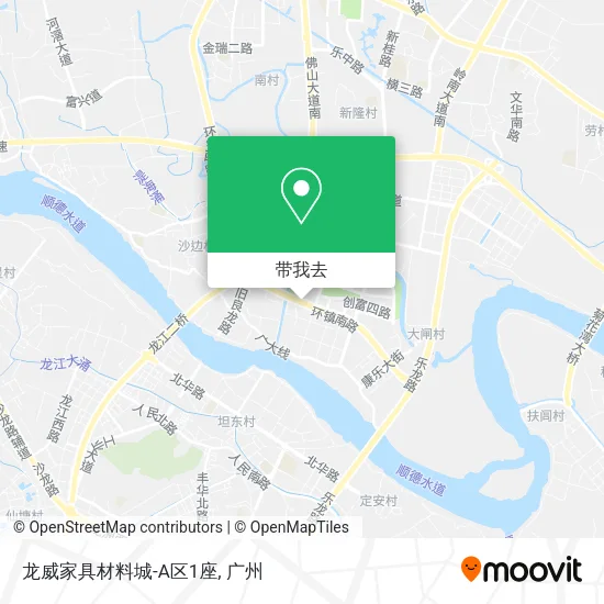 龙威家具材料城-A区1座地图