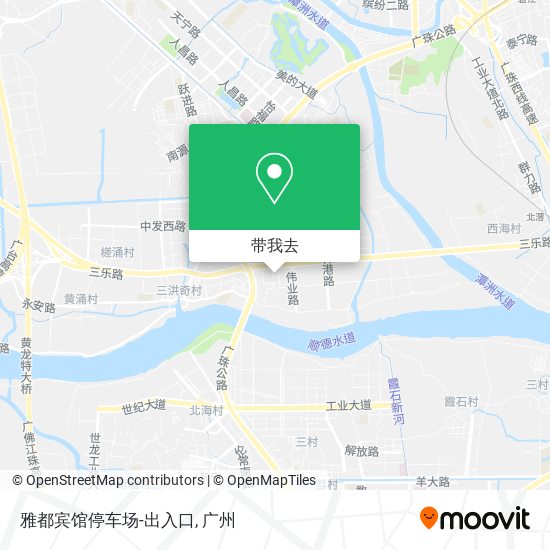 雅都宾馆停车场-出入口地图