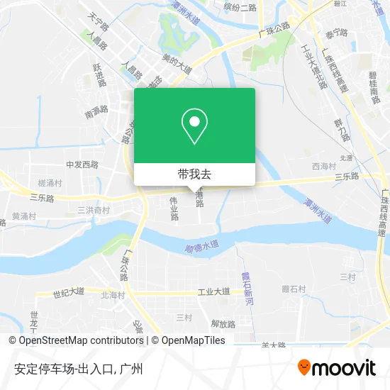 安定停车场-出入口地图