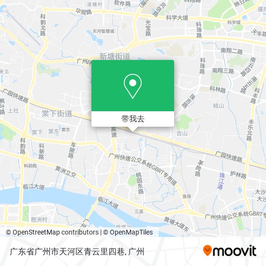 广东省广州市天河区青云里四巷地图