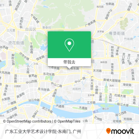 广东工业大学艺术设计学院-东南门地图