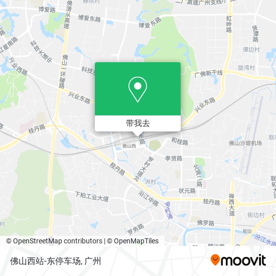 佛山西站-东停车场地图
