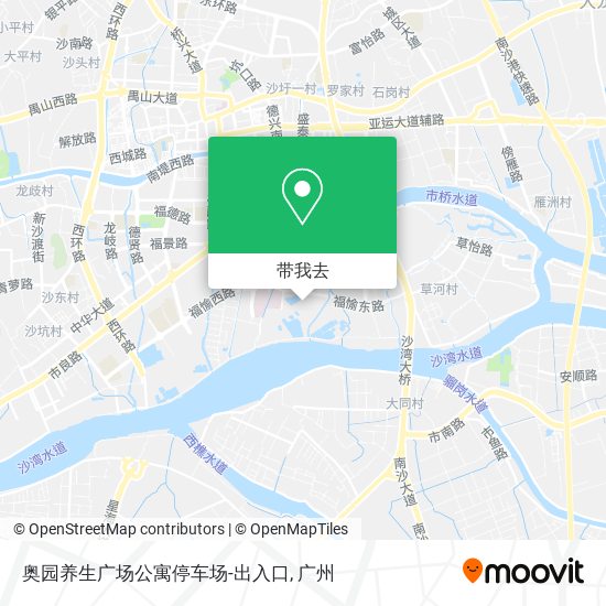 奥园养生广场公寓停车场-出入口地图