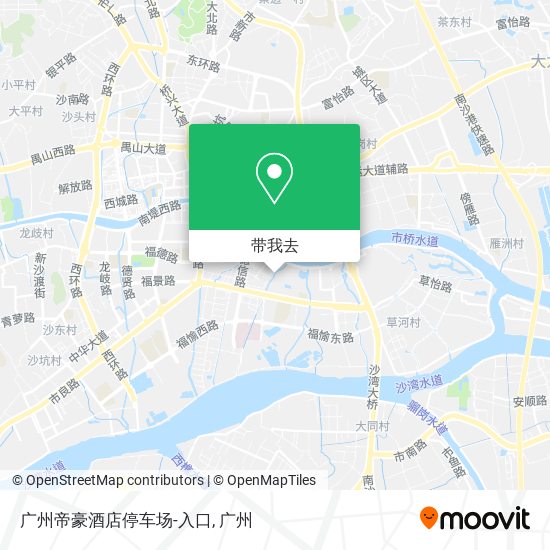 广州帝豪酒店停车场-入口地图