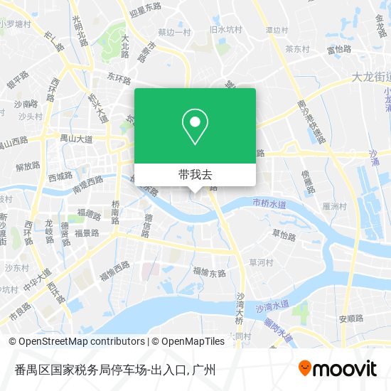 番禺区国家税务局停车场-出入口地图