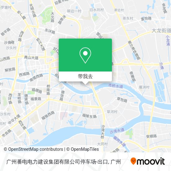 广州番电电力建设集团有限公司停车场-出口地图