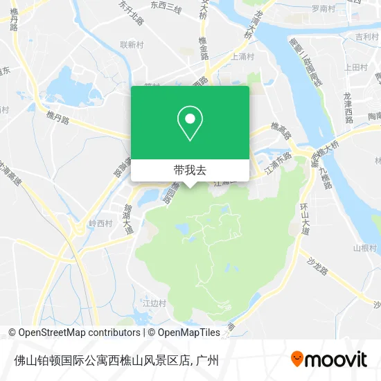 佛山铂顿国际公寓西樵山风景区店地图