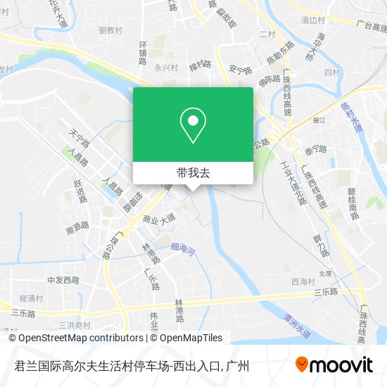 君兰国际高尔夫生活村停车场-西出入口地图