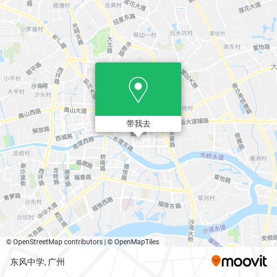 东风中学地图