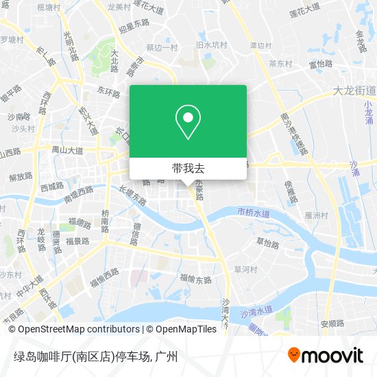 绿岛咖啡厅(南区店)停车场地图