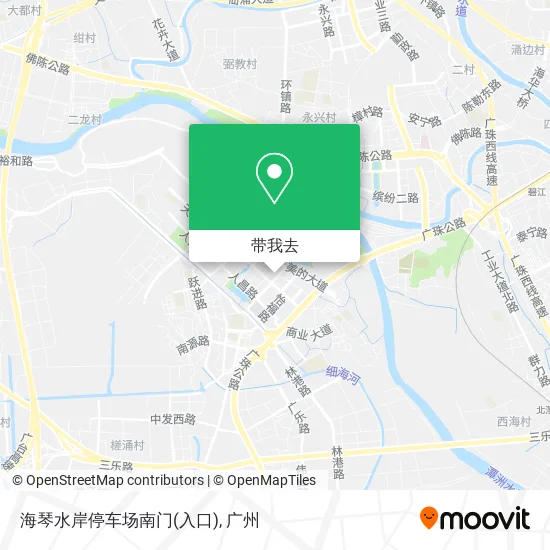 海琴水岸停车场南门(入口)地图