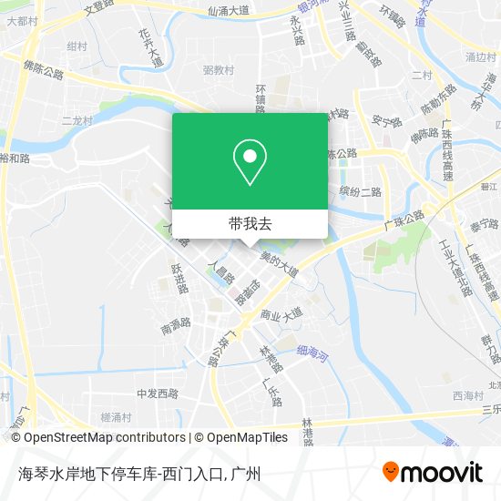 海琴水岸地下停车库-西门入口地图