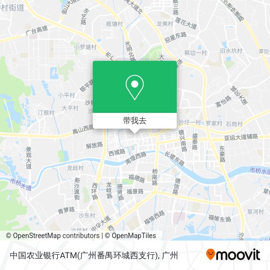 中国农业银行ATM(广州番禺环城西支行)地图
