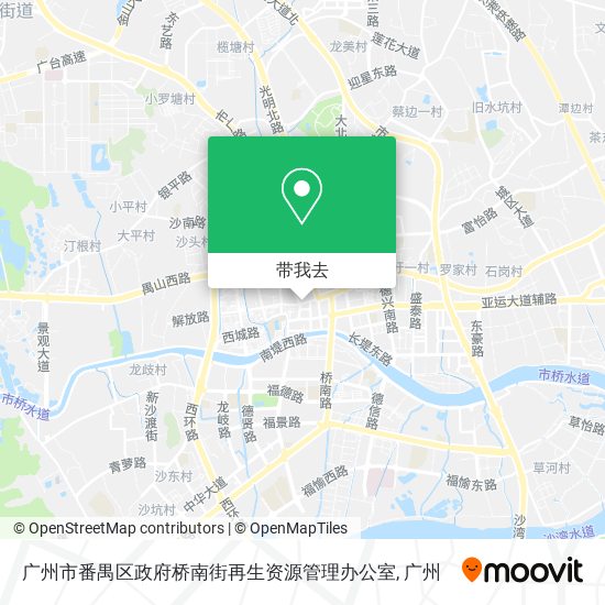 广州市番禺区政府桥南街再生资源管理办公室地图