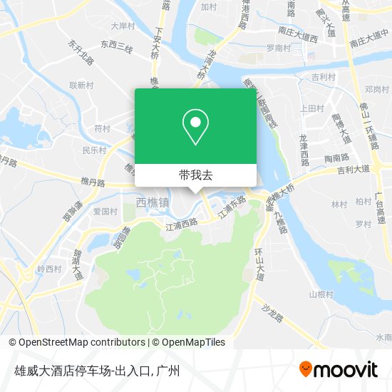 雄威大酒店停车场-出入口地图