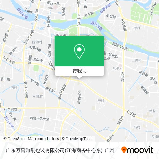 广东万昌印刷包装有限公司(江海商务中心东)地图