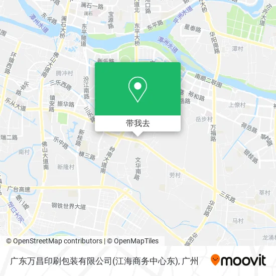广东万昌印刷包装有限公司(江海商务中心东)地图