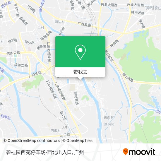碧桂园西苑停车场-西北出入口地图