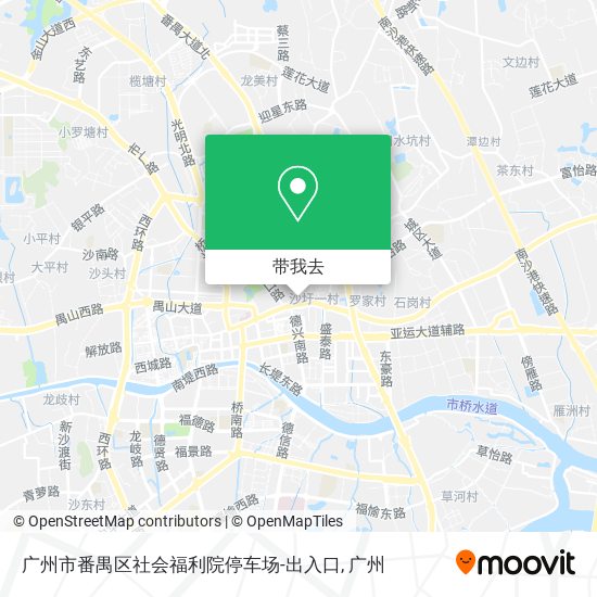 广州市番禺区社会福利院停车场-出入口地图