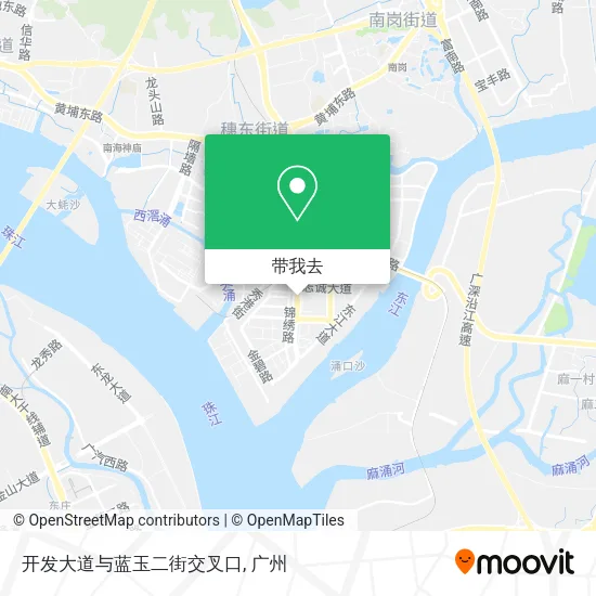 开发大道与蓝玉二街交叉口地图