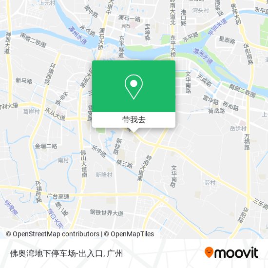 佛奥湾地下停车场-出入口地图