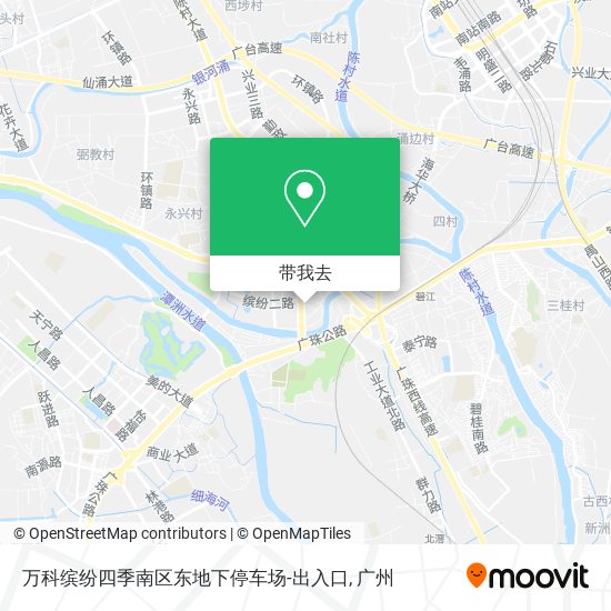 万科缤纷四季南区东地下停车场-出入口地图