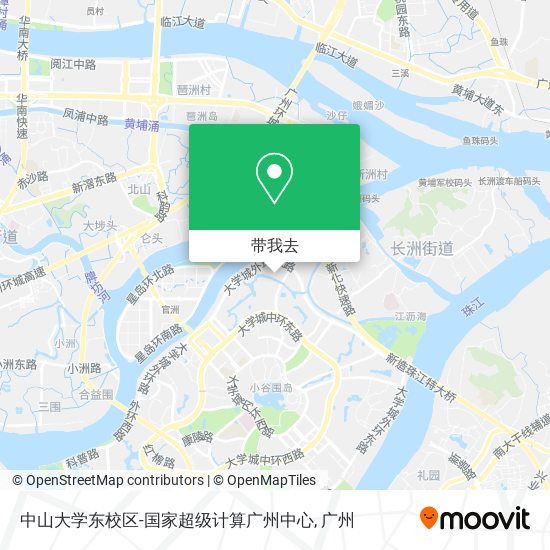 中山大学东校区-国家超级计算广州中心地图