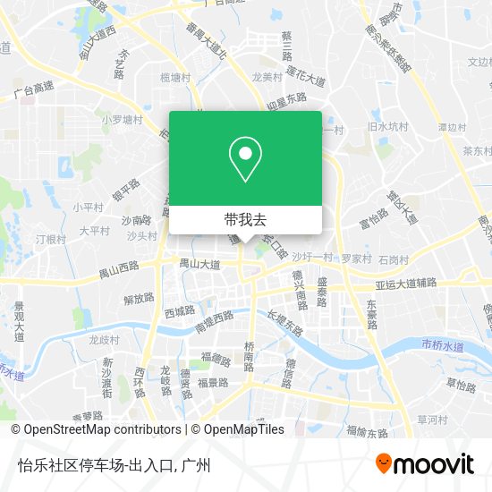 怡乐社区停车场-出入口地图