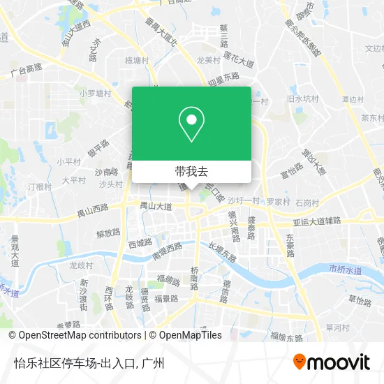 怡乐社区停车场-出入口地图