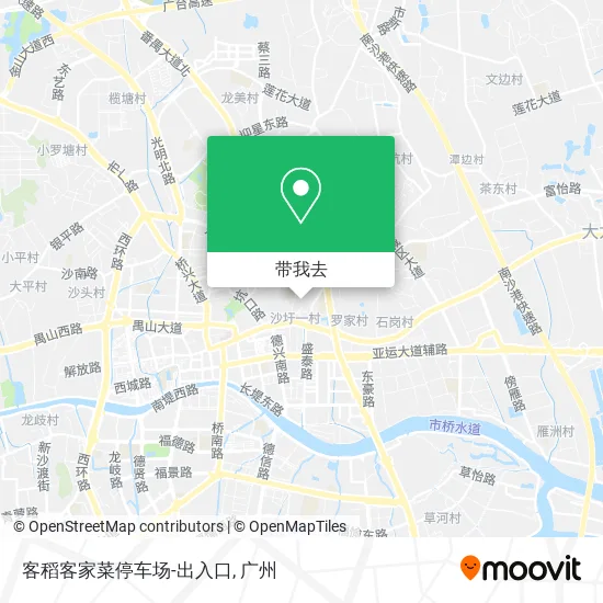 客稻客家菜停车场-出入口地图