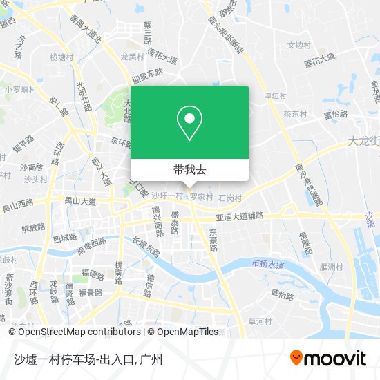 沙墟一村停车场-出入口地图