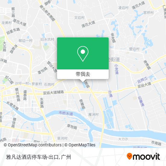 雅凡达酒店停车场-出口地图