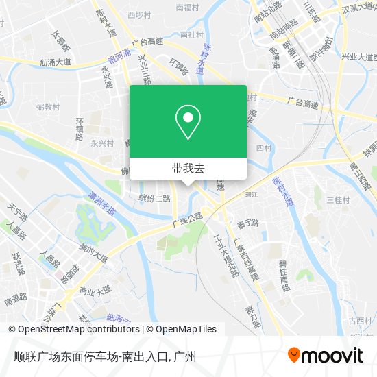 顺联广场东面停车场-南出入口地图